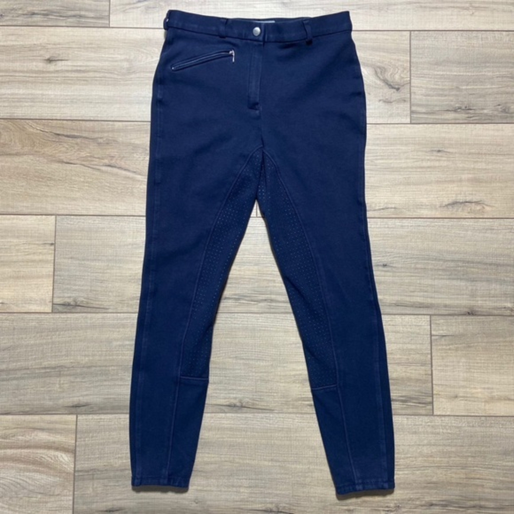 Horze Womens Active Full Seat Breeches With Silicone Grip Size 26‎ Navy Blue